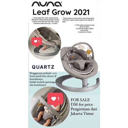 Nuna Leaf Grow 2021 Quartz PRELOVED/ SECOND/ SEKEN