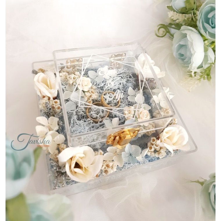 Box Cincin Akrilik / Tempat Cincin Custom