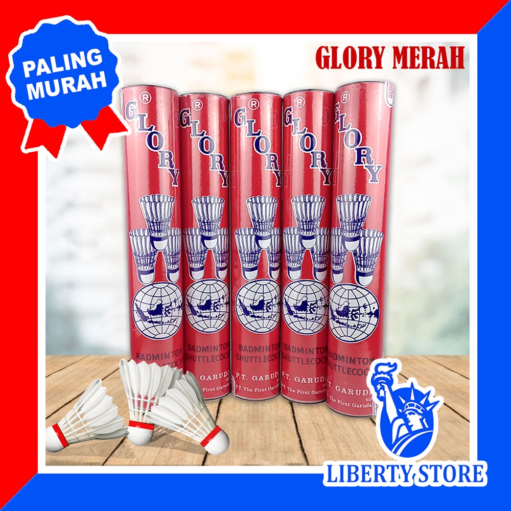Shuttlecock badminton GLORY Merah Berkualitas ORIGINAL