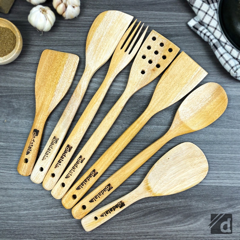 DADALALA Spatula / Sodet / Sutil / Entong Nasi Bahan Kayu Mahoni - (ECER) Per 1 Pcs