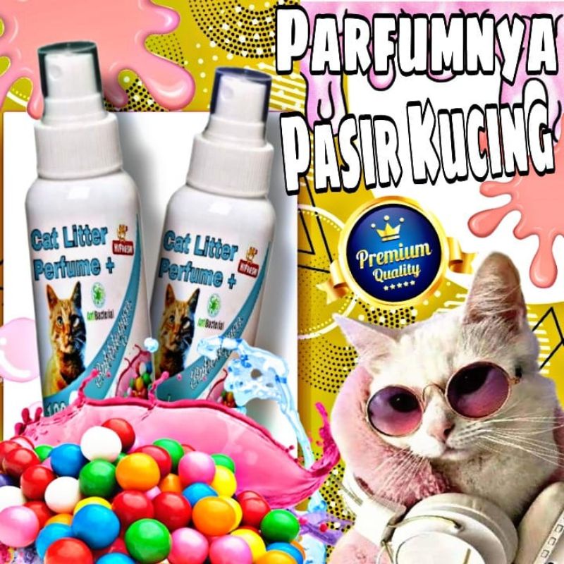 Parfum Pasir Kucing Wangi 100ml / Cat Litter Perfume / Pengharum Pasir Kucing / Pewangi Pasir Kucing / Pasir Kucing Gumpal Wangi / Pasir Bentonite / Pasir Wangi / Pasir Cuci Kucing/ Pasir Zeolite / Cat Perfume / Anti Bakteria