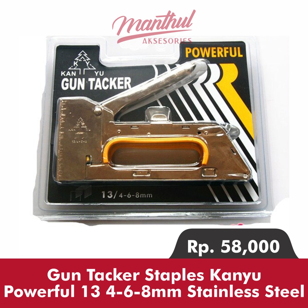

Gun Tacker Staples Kanyu Powerful 13 4-6-8mm Stainless Steel