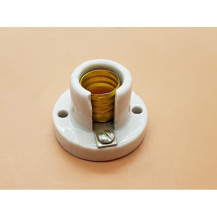 Fitting Plafon Bola Lampu Keramik E14