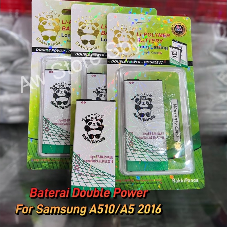 Battery Double Power Samsung A5 2016/ EB-BA510ABE Baterai For Samsung A510/ A5 2016 Original Raki-Panda