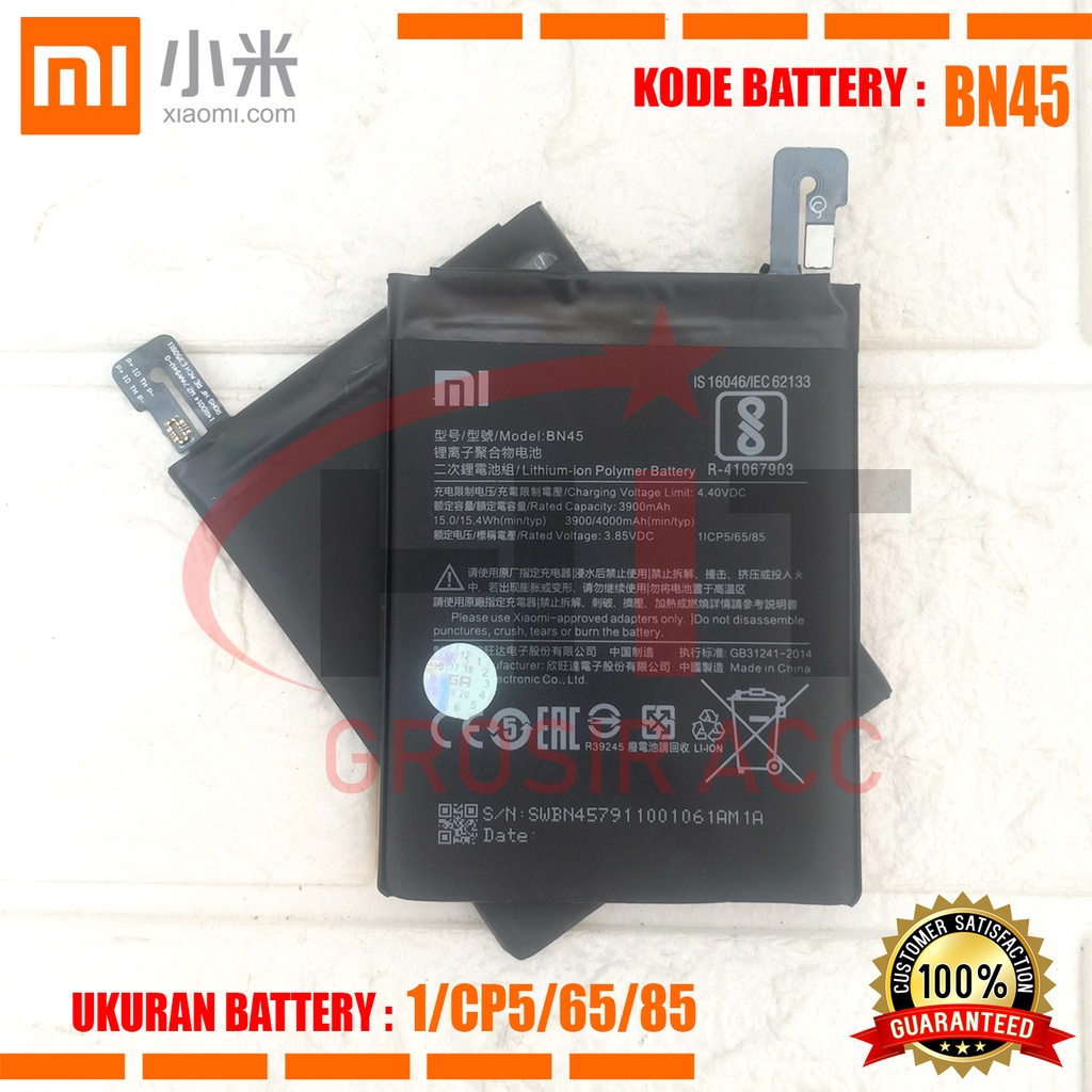 Baterai Xiaomi Original BN45 Redmi Note 5 pro / Batttery Xiaomi Redmi Note 5