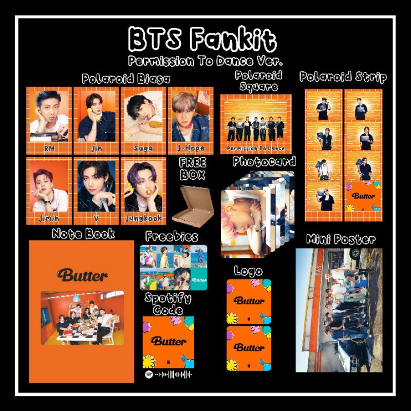 [PROMO] K-POP BTS PERMISSION TO DANCE MINI FANKIT / FANKIT PERMISSION TO DANCE / PAKET HEMAT BTS /FA