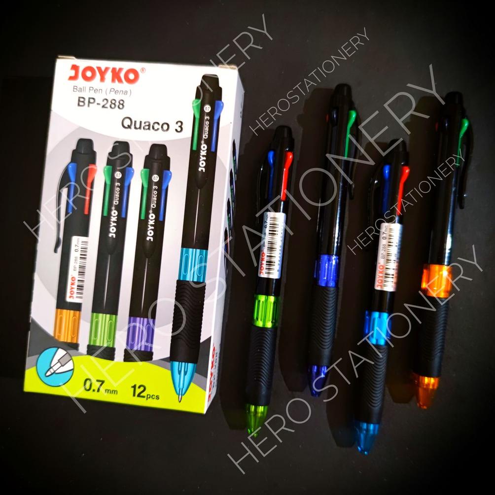 

Pen ballpen joyko quaco 3 tinta 4 warna BP-288 .12 unit