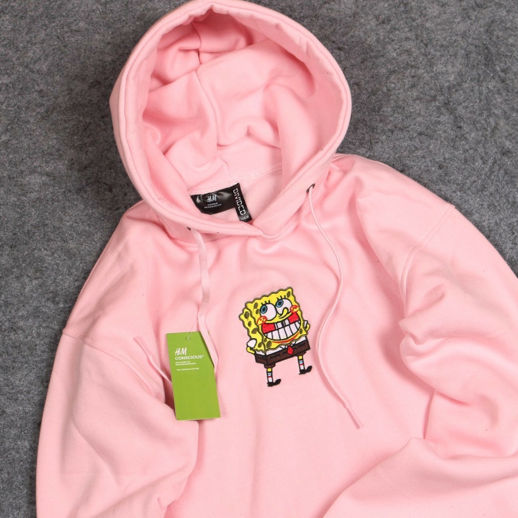 Jaket Sweater Hoodie H AND M SPONGEBOB– Edition Trendy Casual Unisex Good Brand Quality Stylish