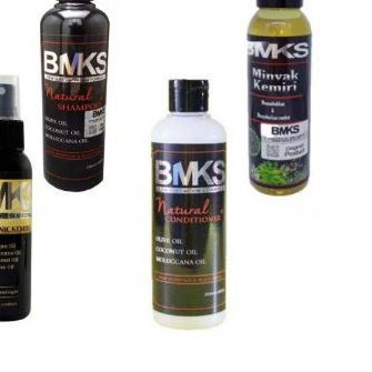 TOP - BMKS Paket 4 IN 1 Shampo Conditioner Minyak Kemiri Hair Tonic Treatment Rambut  BPOM Original