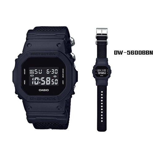 NEW SERIES !!!! JAM TANGAN PRIA GSHOCK CASIO DW 5600 BBN TALI KANVAS