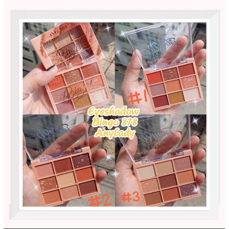 PROMO!!!EYESHADOW PALETTE BINGO 9 COLOR ANYLADY NO.878/DESSERT NO.962/SUMMER NO.969