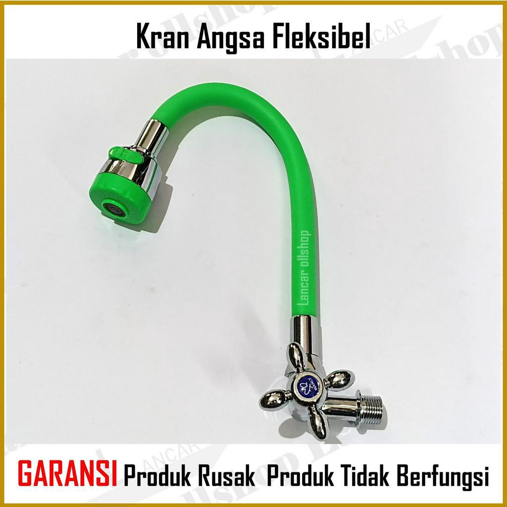 Kran Angsa Fleksibel Keran Air Bak Cuci Piring Dapur Sink Lapis Karet Warna / Kran Angsa Dapur Fleksibel