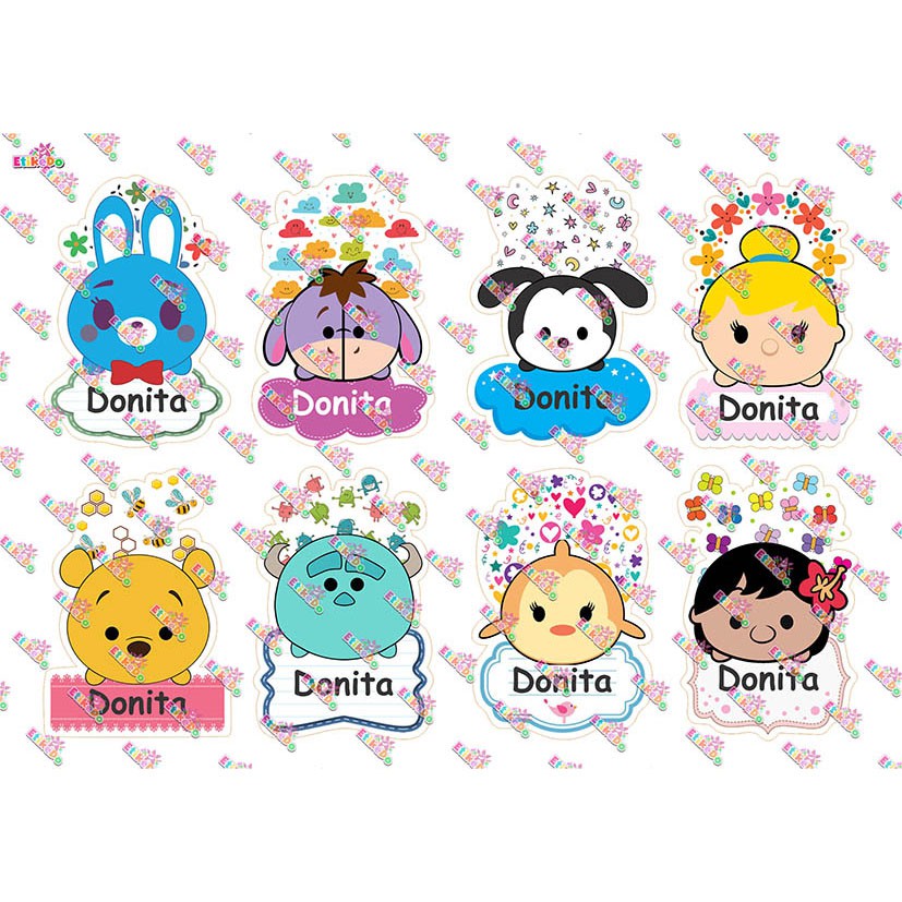 

LABEL NAMA TSUM TSUM 32 STIKER - ANTI AIR/ROBEK/LUNTUR -1 Nama TS4XL1