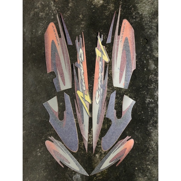 Original nos striping honda astrea supra v merah