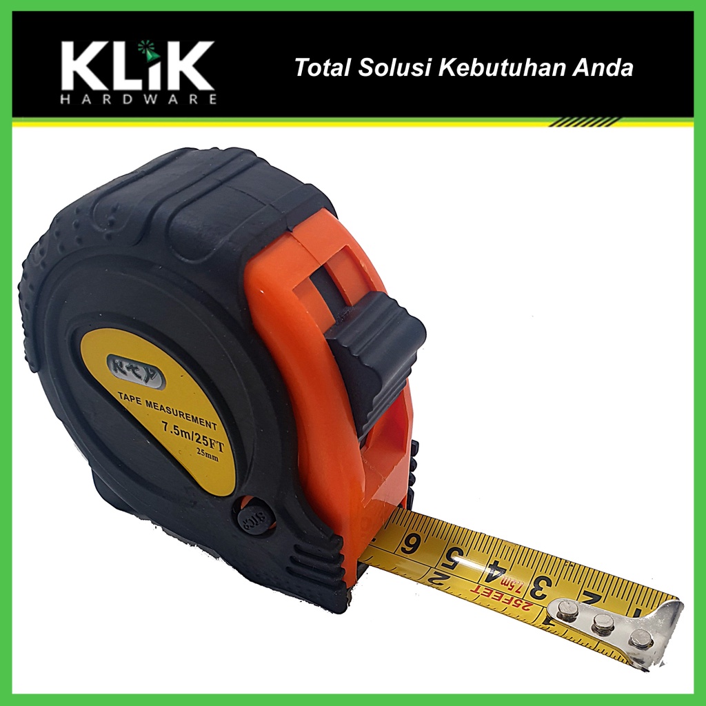 KTP Roll Meter Magnet 7.5 Meter - Rol Meteran Karet Measuring Tape 7.5 M