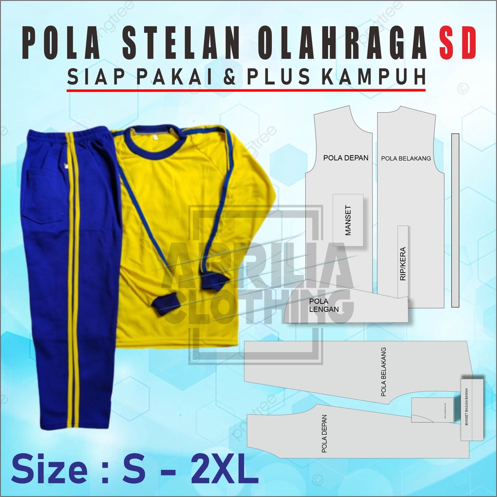 POLA BAJU STELAN OLAHRAGA SD | STELAN OLAHRAGA SD | BAJU OLAHRAGA SD