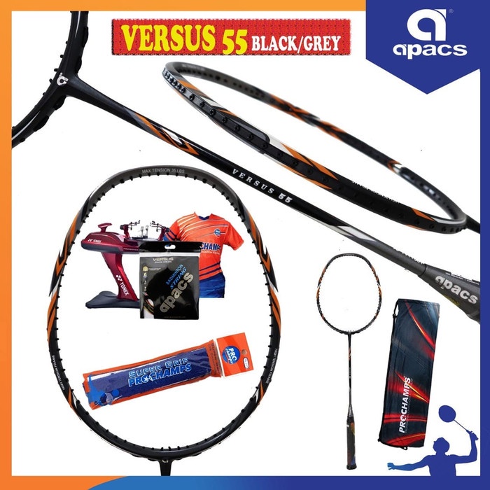 TERLARIS APACS VERSUS 55 RAKET BADMINTON ORIGINAL - RED