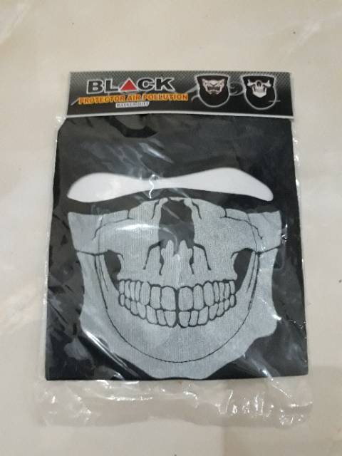 Masker Balaclava Tengkorak - Topeng Motor Ninja Skull - Mask Rahang