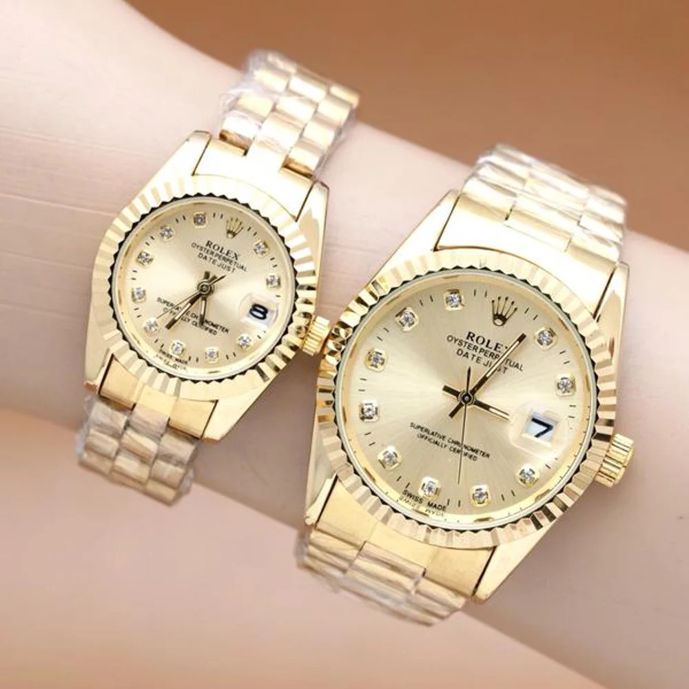 *Original Produk* JAM TANGAN ROLEX COUPLE MEWAH BK