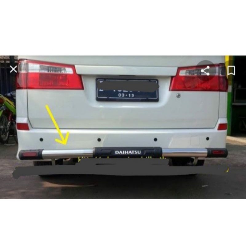 Bumper/Pengaman Bemper Belakang Daihatsu Luxio Lama-2021 Stainles Bulat Fulset