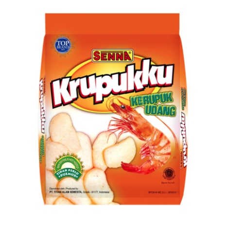 Krupukku Senna Deluxe 500gr Kerupuk Udang Food Sena Shrimp Crackers Siap Goreng Seina Krupuk Ku