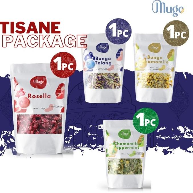 

(BISA COD) Paket Special Tea (Chamomile, Telang, Mint, Rosella) Natural BERKUALITAS Kode 1316
