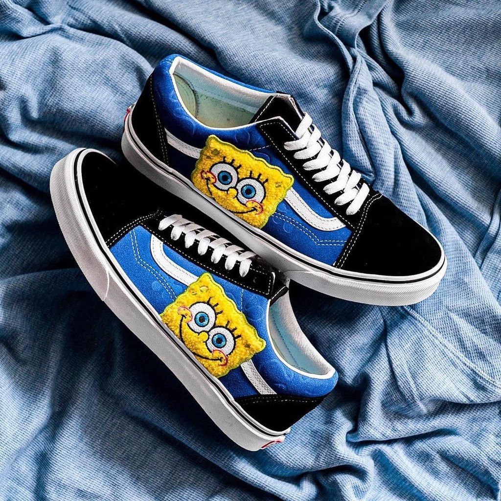 VANS OLDSKOOL SPONGEBOB BLACK BLUE ORIGINAL