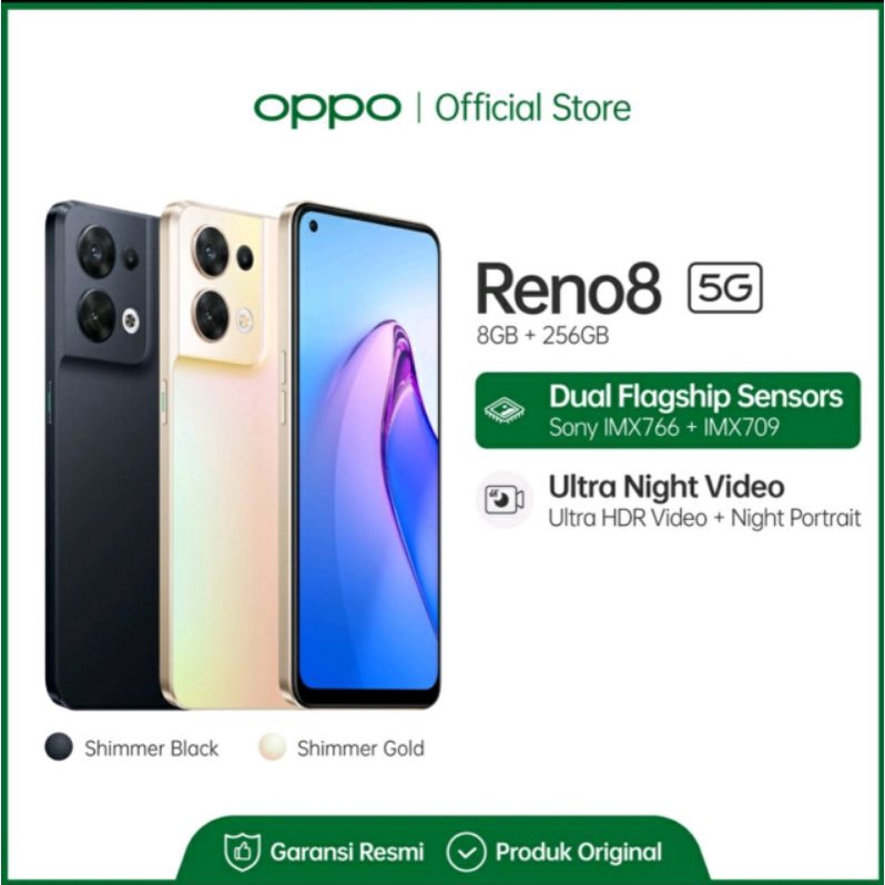 OPPO RENO 8 5G 8/256 | RENO 8Z RENO 8 Z 5G 8/256 | RENO 8 4G 8/256 | RENO8 GARANSI RESMI OPPO INDONESIA