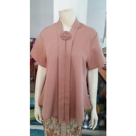 (Pd92/100) Kebaya Floy kutubaru kartini encim PENDEK BALOTELI busui KeroncongBusana (PDK)-Choco Hazel