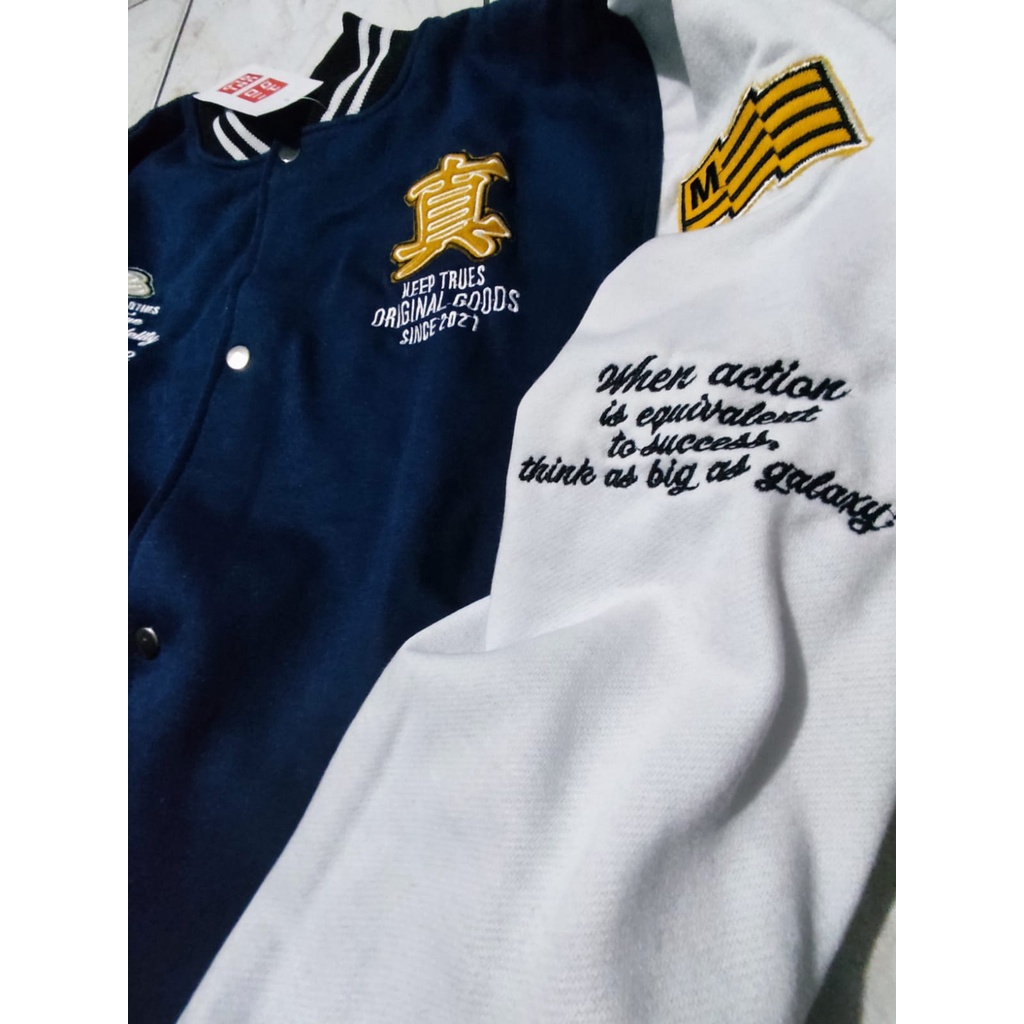 Jaket Varsity baseball Anak Original Full Bordir / Jaket Anak Laki-Laki Dan Perempuan Model Baseball Bomber Varsity Usia 6-7 Tahun 8-9 Tahun 10-11 Tahun 12-13 Tahun 13-14 Tahun