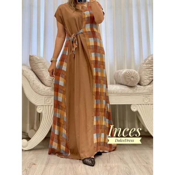 Daster Arab DOLCE INCES Original Label Dress Rayon Super-NASIRA: MOCCA