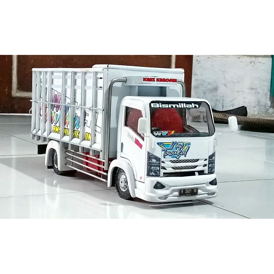 TERLARIS PROMO MINIATUR TRUK OLENG KAYU ASLI JUMBO FULL VARIASI LAMPU LED BONUS TERPAL TRUK OLENG MA