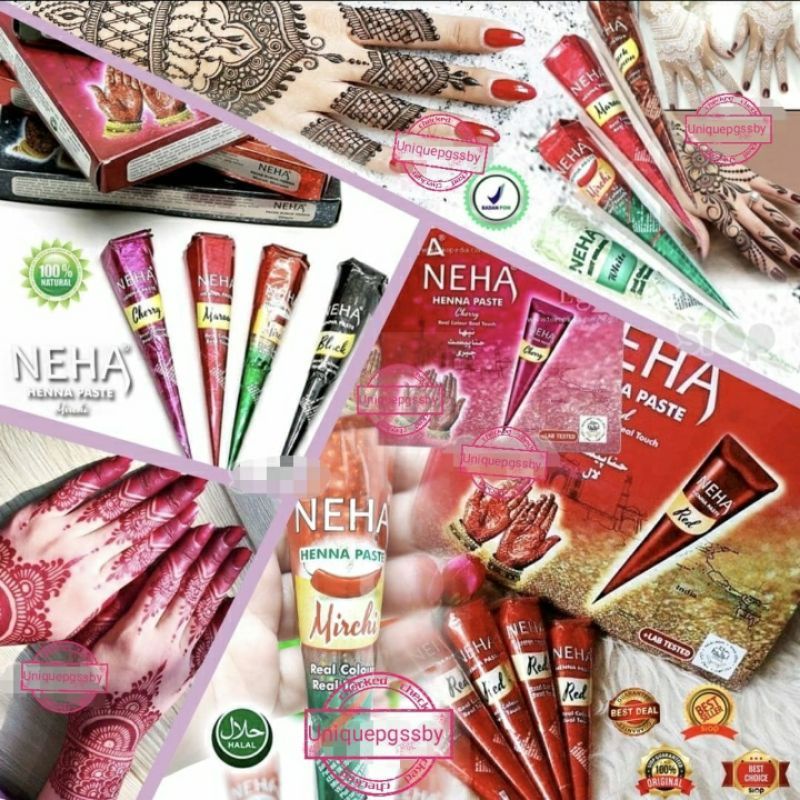 neha Henna paste BPOM halal / cat kuku / kulit