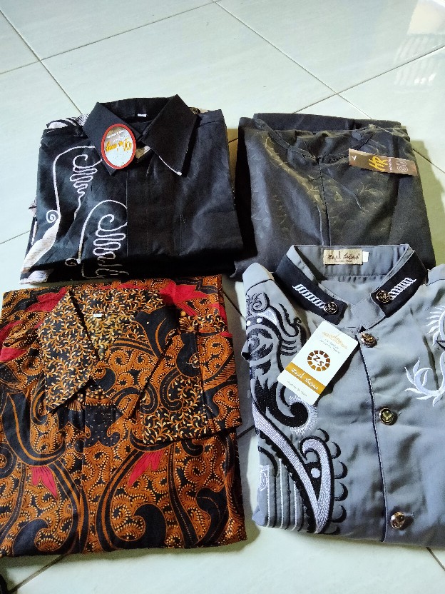 Kemeja Batik Pria Modern Lengan Panjang Casual Modis Slim Fit Trendy Masa Kini