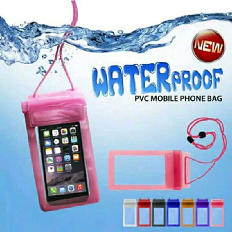 plastik hp anti air XL kantong hp anti hujan plastik kamera anti air waterproof phone bag XLbahan : 