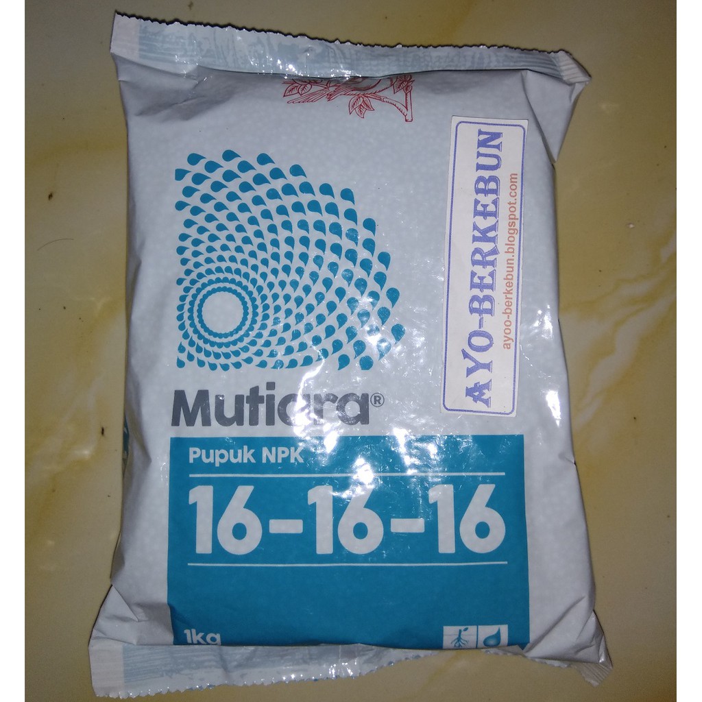 pupuk mutiara NPK 16 16 16 - pupuk npk mutiara 1 kg / pupuk NPK seimbang / pupuk tanaman / Pupuk NPK