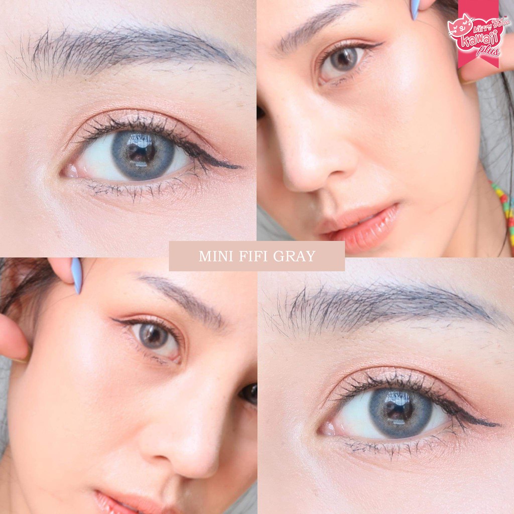 Softlens Kitty Kawaii Mini Fifi - Soflens Warna Gray Brown bisa Minus