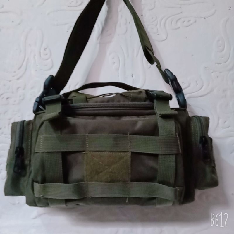 RPM TAS SELEMPANG HIJAU ARMY KOREA - TAS SAMPING ARMY - TAS TACTICAL HIJAU ARMY