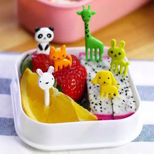 IKILOSHOP Tusukan Buah Karakter Anak Garpu Mini Bekal Bento Food