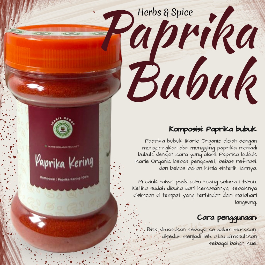 

Paprika Bubuk Ikarie Organic 63 gram