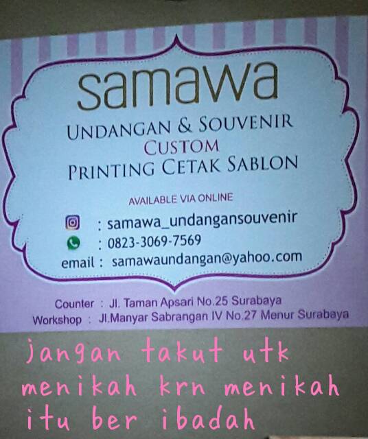 Undangan Pernikahan Samawa Hotprint Silver Blinkblink