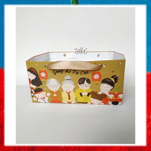 

(TERLARIS) (paperbag-nastarimleksekat) paperbag untuk dus nastar sekat imlek