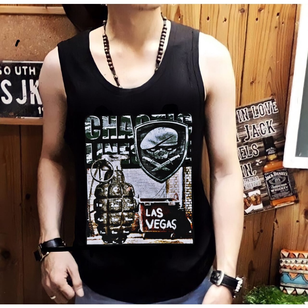 Singlet lekton pria gambar granat