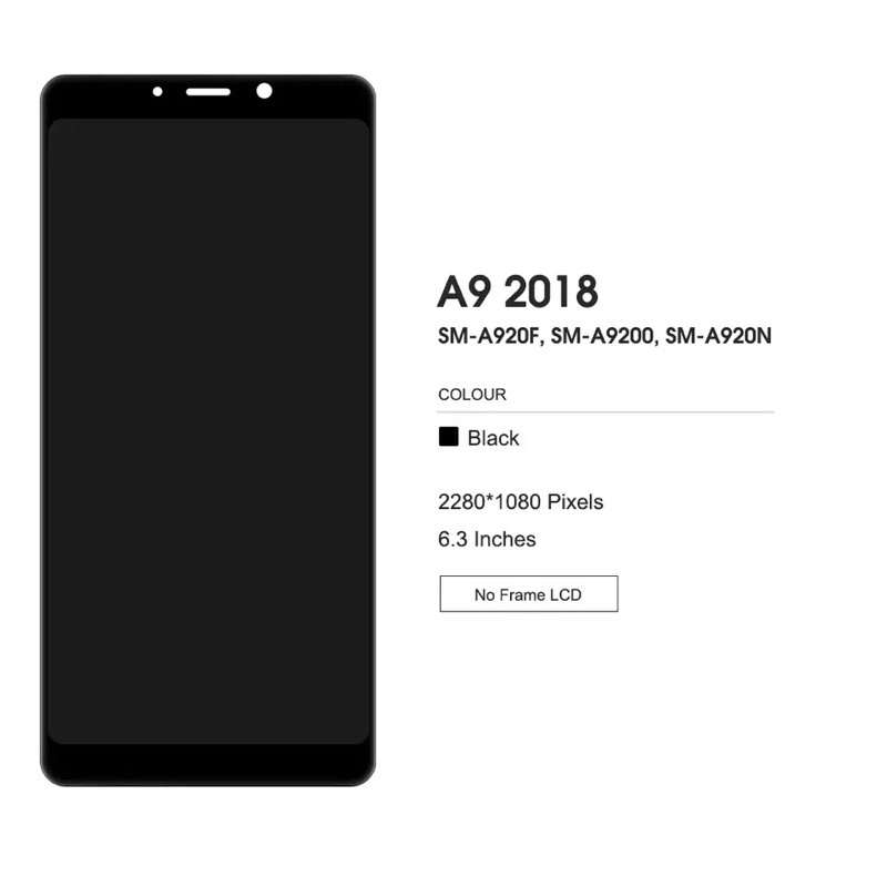 LCD TOUCHSCREEN SAMSUNG GALAXY A9 2018 / A920 A920F - ORI OLED