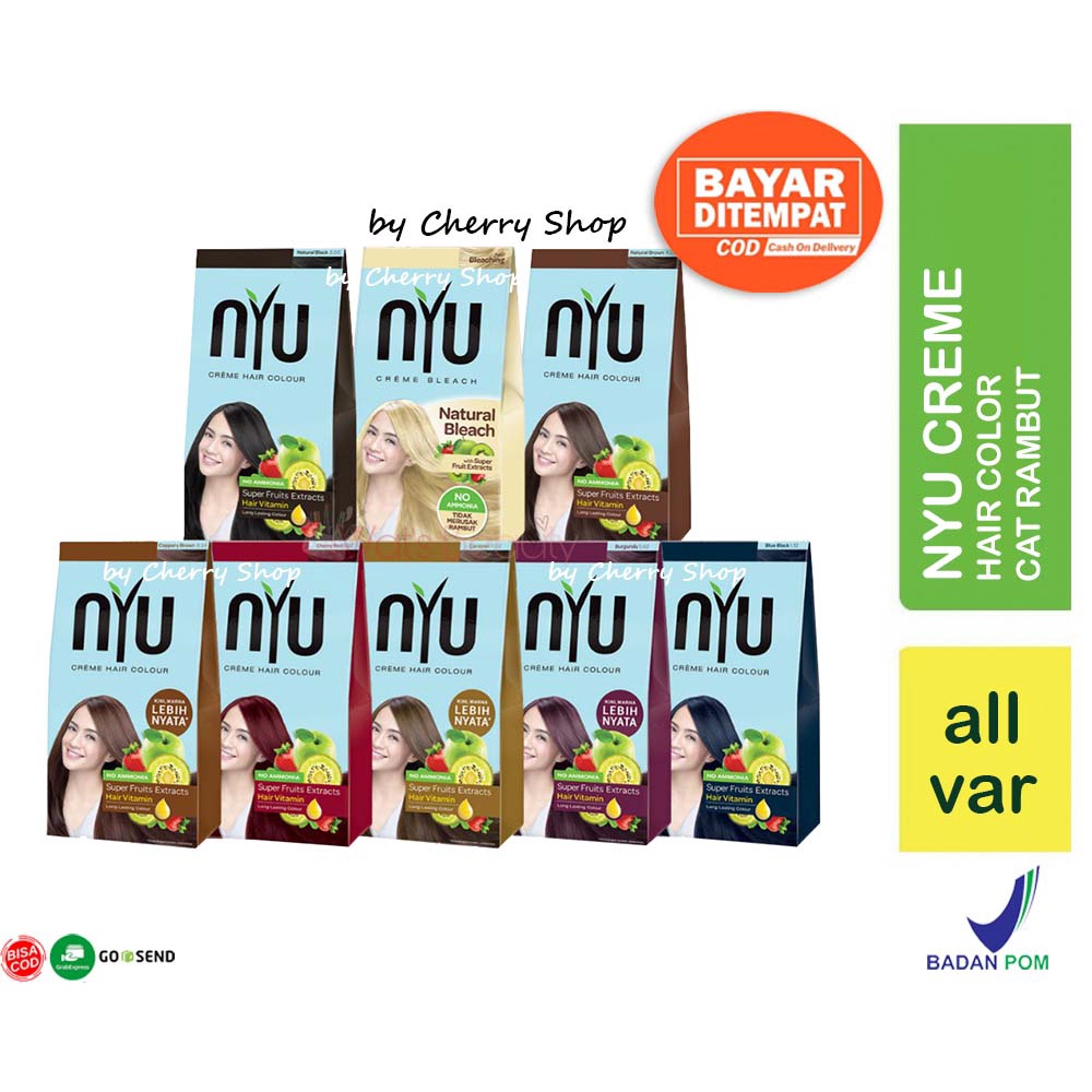 [BARU GOLDEN BROWN | TANPA AMONIA | WANGI BUAH] [BPOM] NYU CREME HAIR COLOR COLOUR PEWARNA RAMBUT/ C