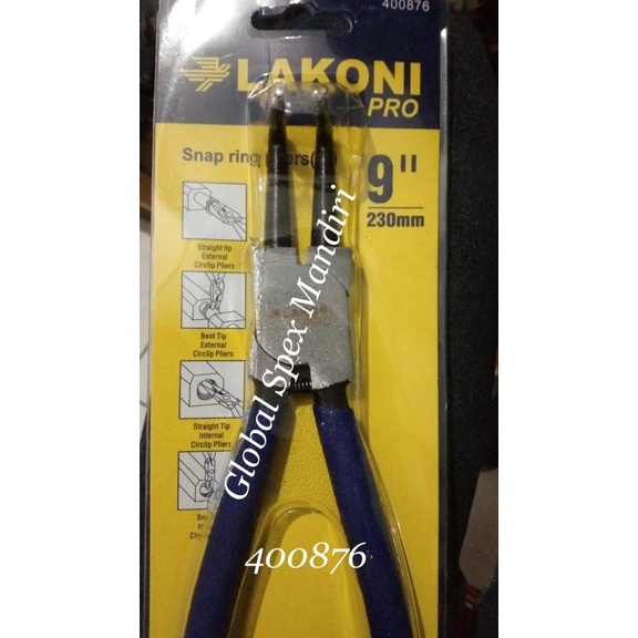 LAKONI PRO TANG SNAP RING BENGKOK TUTUP 9" 400876 / SNAP RING PLIERS (IB)