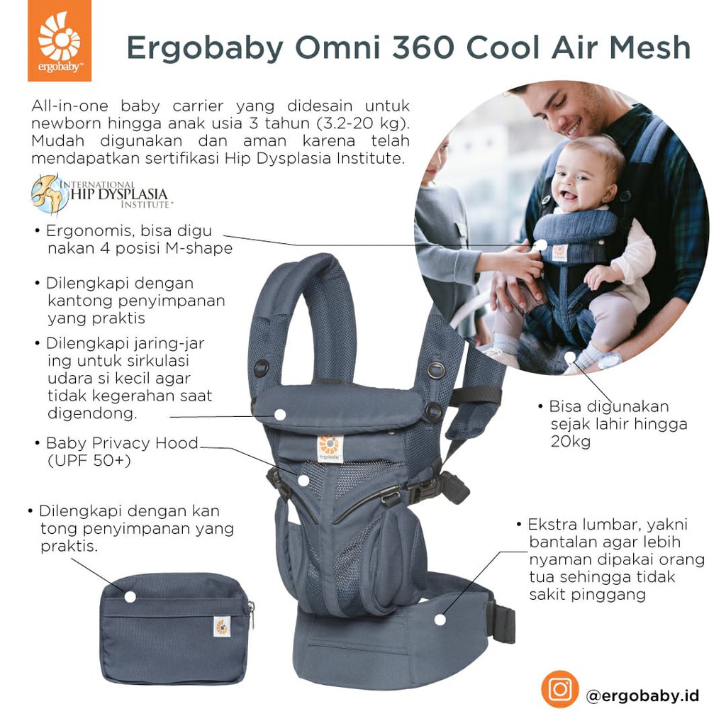 ErgoBaby Omni 360 Cool Air Mesh Baby Carrier