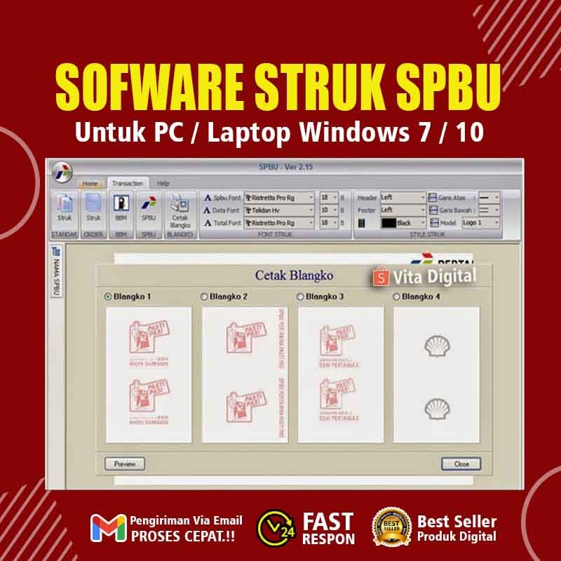 Sofware Struk SPBU Bensin Full Version PC/Laptop Terbaru Lifetime