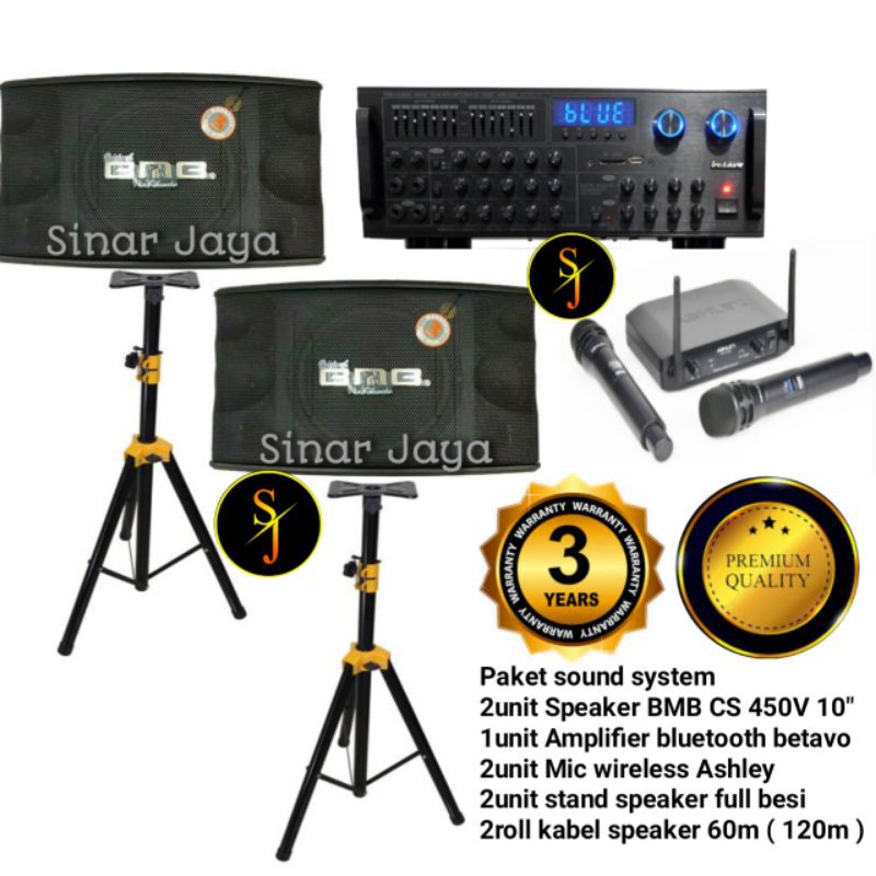 Paket Sound system Karaoke 10 inch BMB Garansi resmi