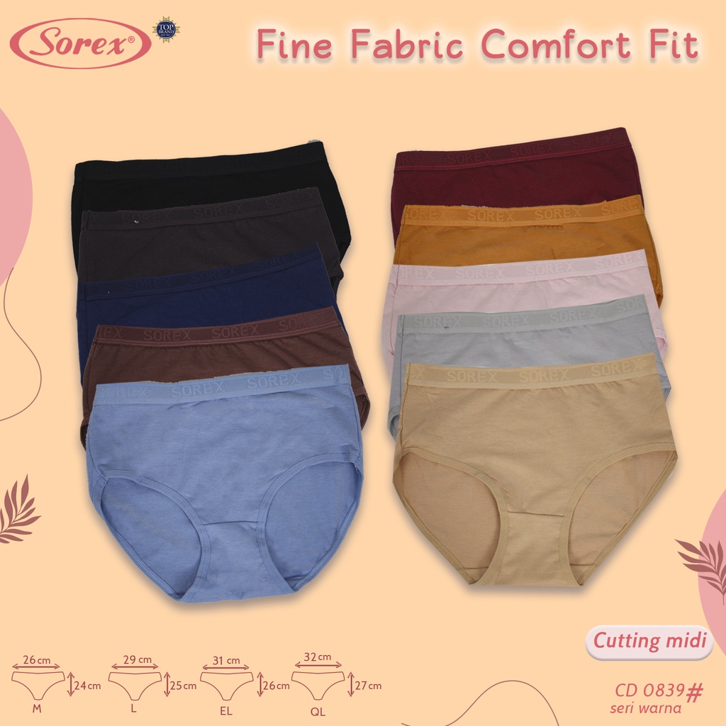 6 Pcs Celana Dalam Wanita SOREX 0839 - Comfort Fit - CD Underwear